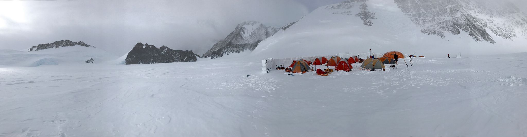 10A It Turned Cloudy With Knutsen Peak And Mount Shinn At The End Of Day 4 With The Tents Of Mount Vinson Low Camp